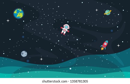 Vector Illustration Of Space Background