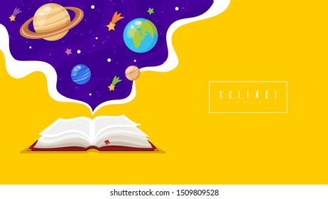 Vector illustration of Space background with stars and planets