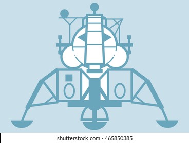 Vector Illustration Of The Space Capsule Apollo Eleven