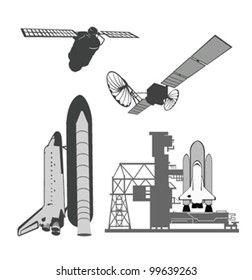  Vector illustration .Space elements.