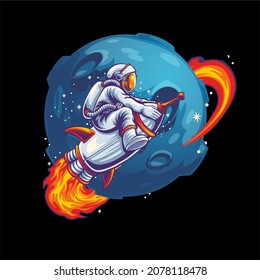 Vector illustration of space galaxy