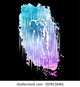 Ilustración vectorial de la galaxia espacial