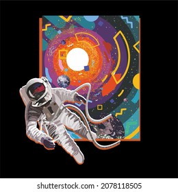 Vector illustration of space galaxy