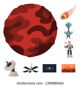 Vector illustration of space  and galaxy  icon. Collection of space  and travels  stock vector illustration.