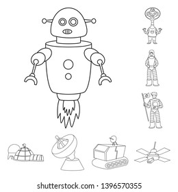 Vector illustration  space  and galaxy  icon. Set  space  and travels  vector icon  stock.