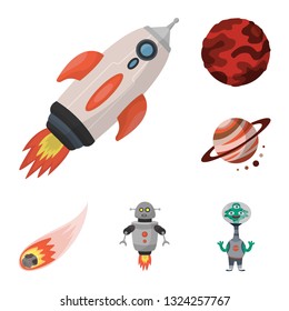 Vector illustration of space  and galaxy  logo. Collection of space  and travels  stock vector illustration.