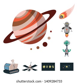 Vector illustration of space  and galaxy  logo. Collection of space  and travels  stock vector illustration.