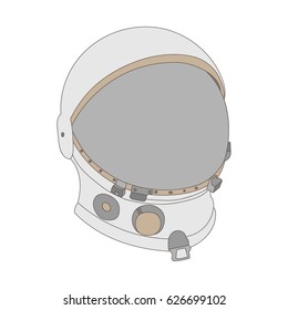 Vector illustration with space helmet