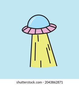 vector illustration space object ufo