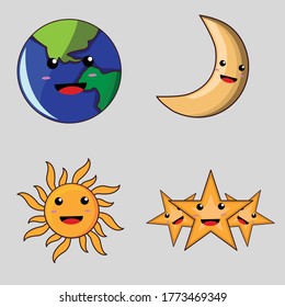 Ilustración vectorial de una pieza espacial