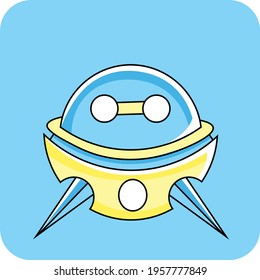 Vector illustration of space robot perfect for t shirt and kids product.