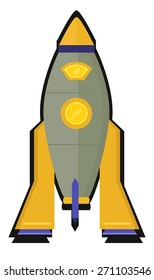 Vector illustration of space rocket