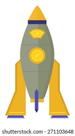 Vector illustration of space rocket