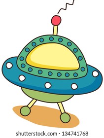 Vector illustration of space ship