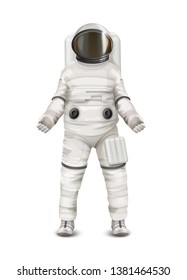 Vector illustration of space suit for astronaut isolated on white background