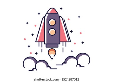 Vector illustration of space theme