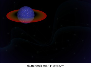 

vector illustration of space. wave gradation with light spots and slow spots. vector eps.10