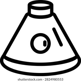 Vector illustration of a spacecraft capsule for outer space exploration and atmospheric re-entry missions, isolated on white background.