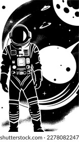 ilustración vectorial de la caricatura espacial