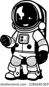 vector illustration of spaceman cartoon