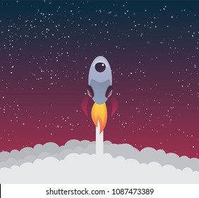 Vector illustration spaceship