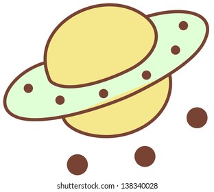 Vector illustration of a spaceship