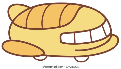 Vector illustration of a spaceship