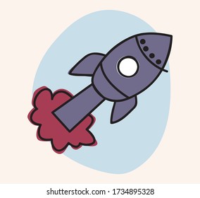 Vector illustration of a spaceship