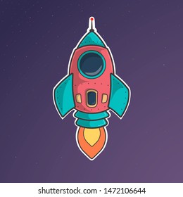 Vector illustration of a spaceship/space rocket

