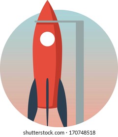 vector illustration space,spaceship