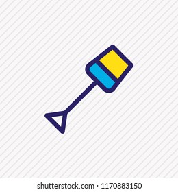 Vector illustration of spade icon colored line. Beautiful architecture element also can be used as shovel icon element.