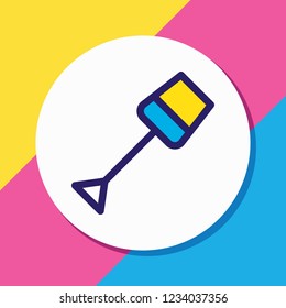 Vector illustration of spade icon colored line. Beautiful construction element also can be used as shovel icon element.