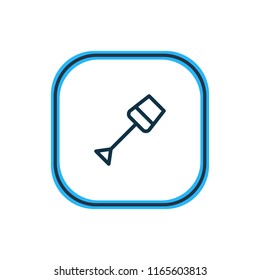 Vector illustration of spade icon line. Beautiful industry element also can be used as shovel icon element.