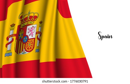 Vector -  Illustration of Spain flag on white background