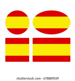 vector illustration of Spain flags 