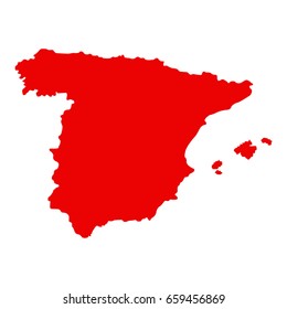 vector illustration of Spain map
