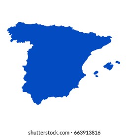 vector illustration of Spain map