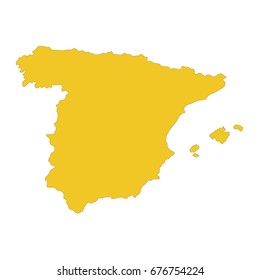 vector illustration of Spain map 