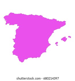 vector illustration of Spain map 