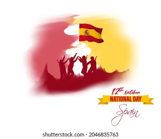 vector illustration for Spain National day-12 October