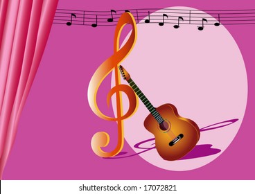 vector illustration "spanish guitar"