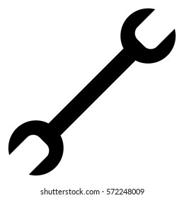 Vector Illustration of Spanner Icon in Black
