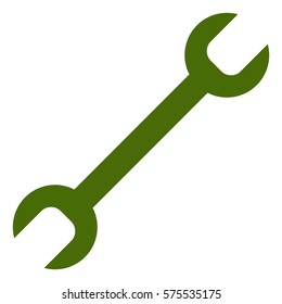 Vector Illustration of Spanner Icon in Green
