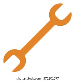 Vector Illustration of Spanner Icon in Orange