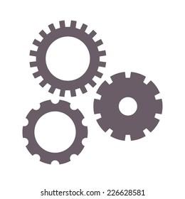 Vector illustration of Spare parts - bushings, gears, bearings ... Mechanics