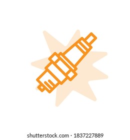 Vector illustration, spark plug icon design template