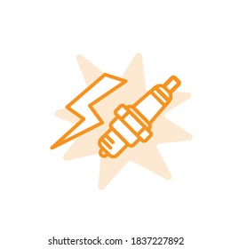 Ilustración de vectores, plantilla de diseño de iconos de chispa