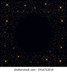 Ilustración vectorial. Fondo espumoso. Luminoso cielo nocturno mágico. 
