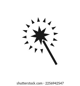 Vector illustration, sparkler icon. Flat design.
