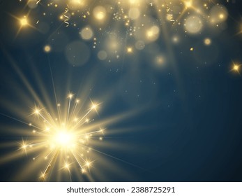Vector illustration of sparklers on a transparent background.	
